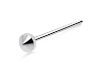 Round Pyramid Shaped Silver Straight Nose Stud NSKA-116